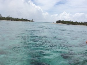 This is the sole opening in to the Atlantic Ocean from the Half Moon Cay Lagoon.