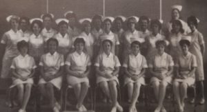 Class photo of the original 24 students to graduate the nursing program in 1971. 