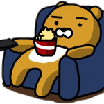 bored, bear, tv, popcorn