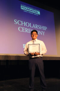 Alejandro at scholarship ceremony