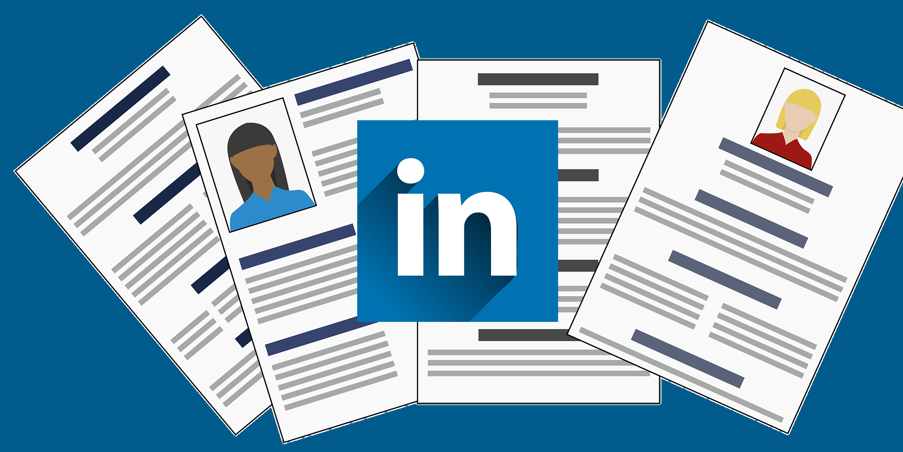 Resume graphics with the LinkedIn logo