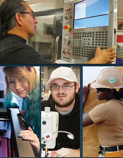 Collage of students in various Careers