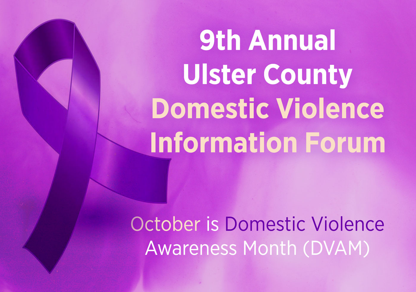 9th annual ulster county domestic violence information forum flyer