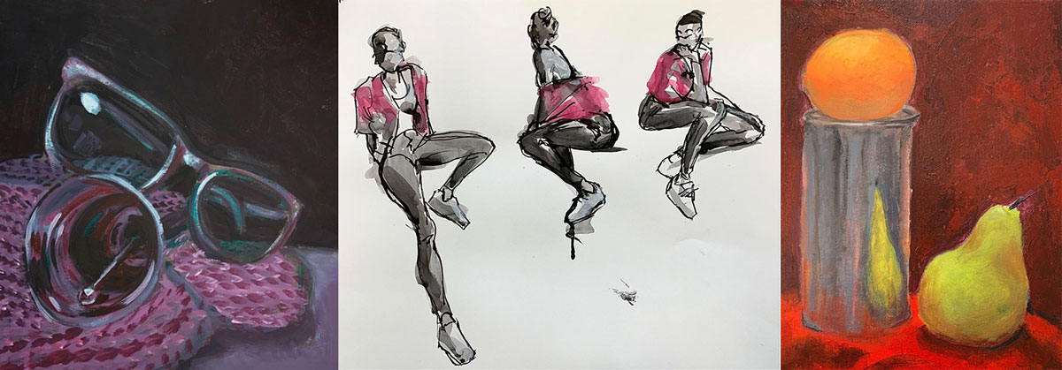 Fine Arts Exhibition paintings and drawings