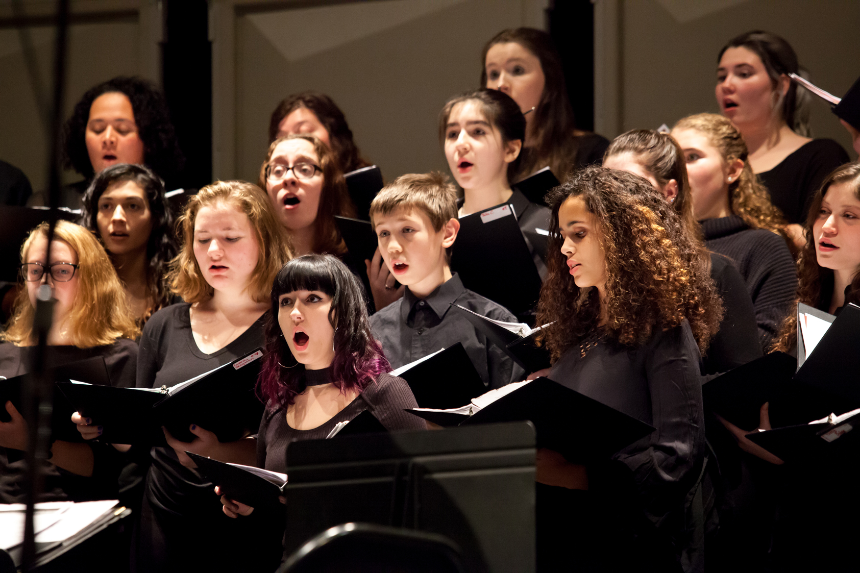 Students singing in Choir