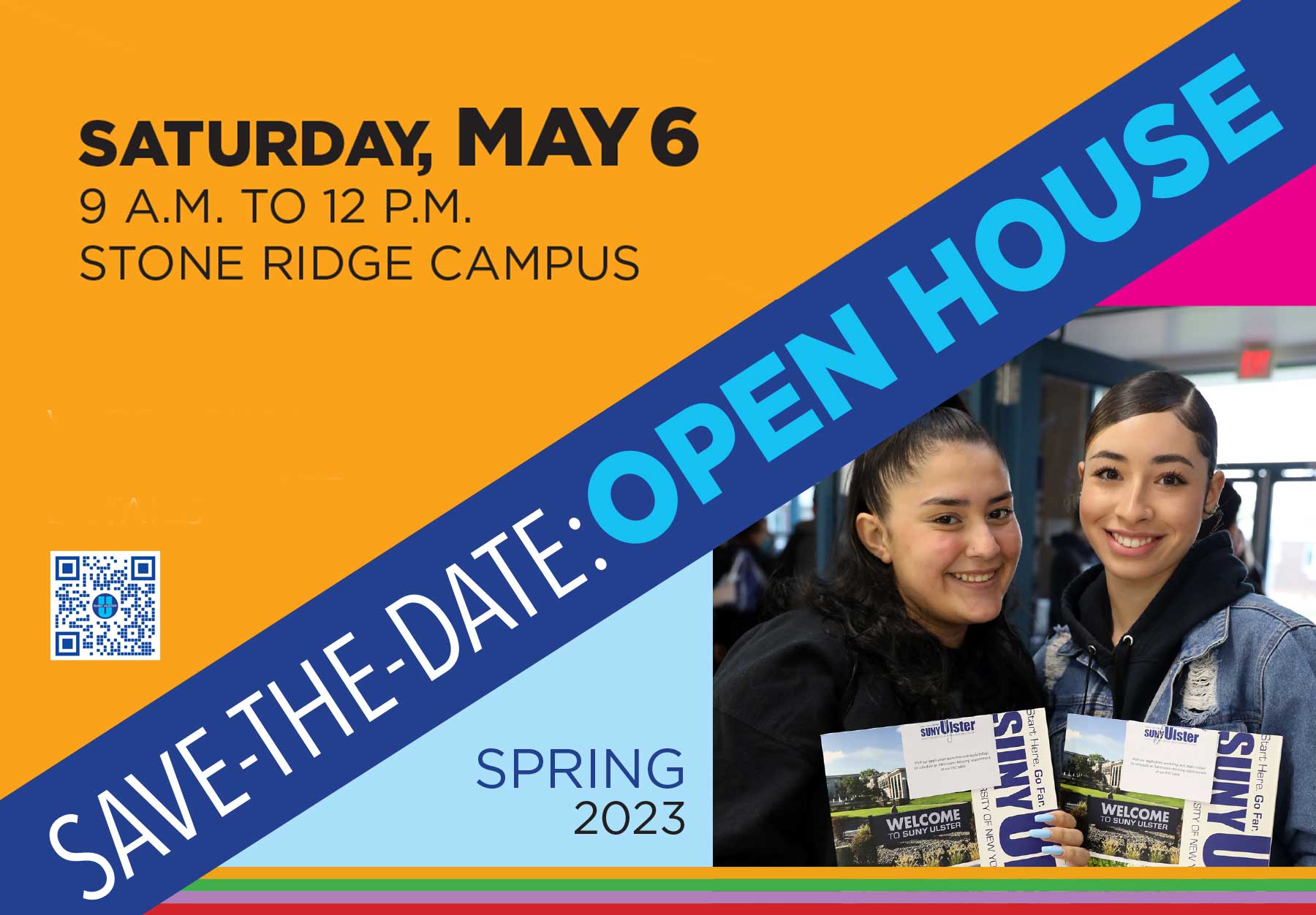 Save the Date, Open House Satursday May 6 9am-12, Stone Ridge Campus